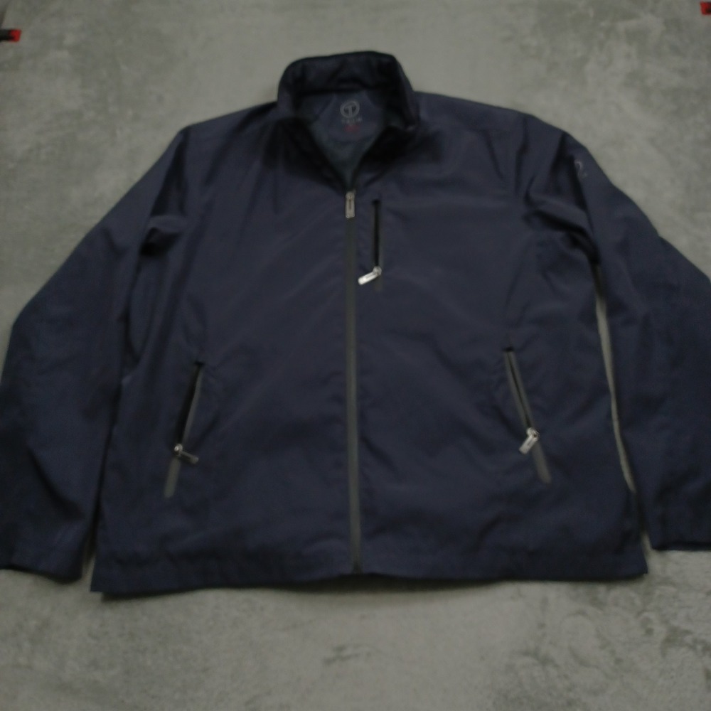 Tumi Tech Jacket Mens Xl Gray Full Zip Pockets‎ Travel Windbreaker Casual